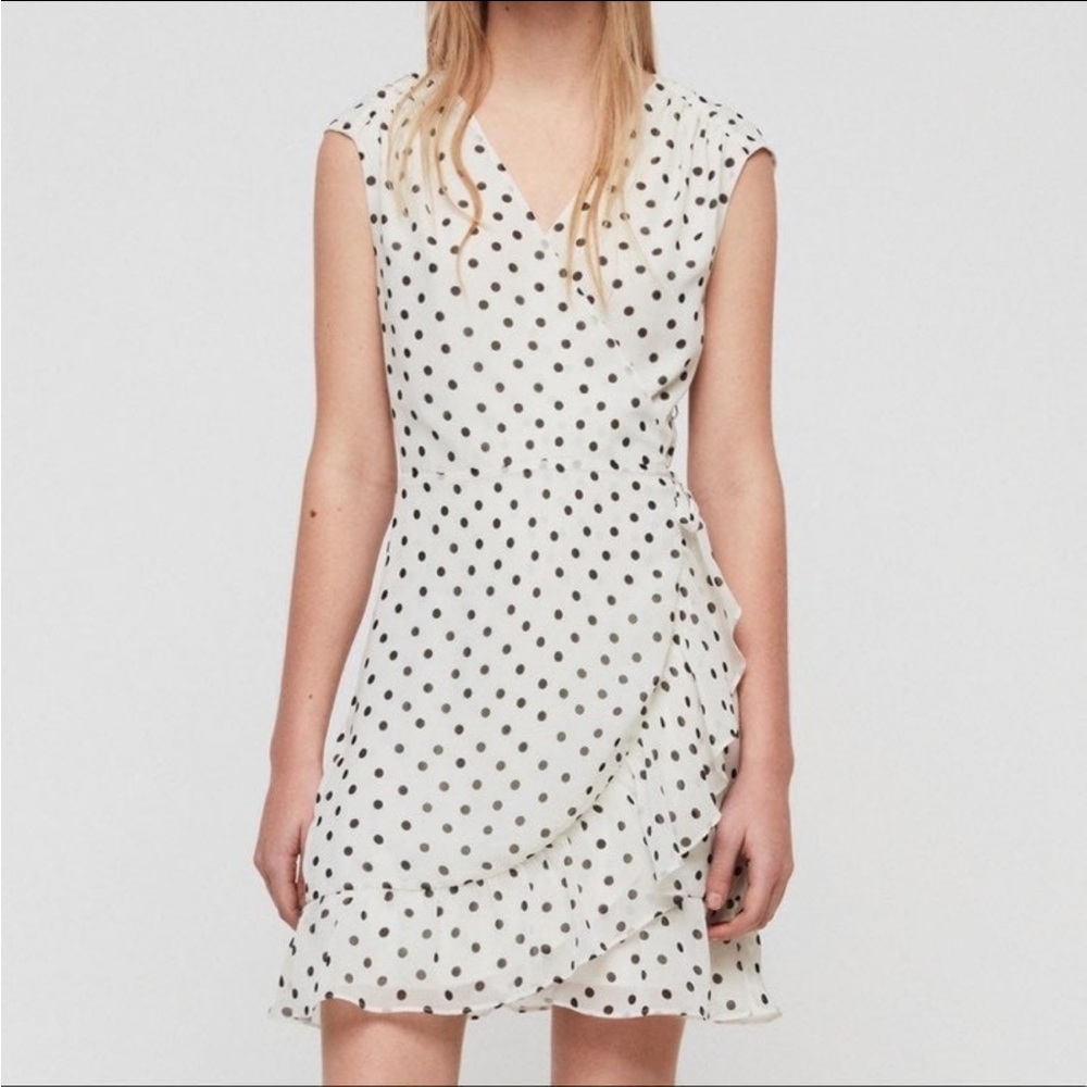 Allsaints Krystal Polka Dot Wrap Mini